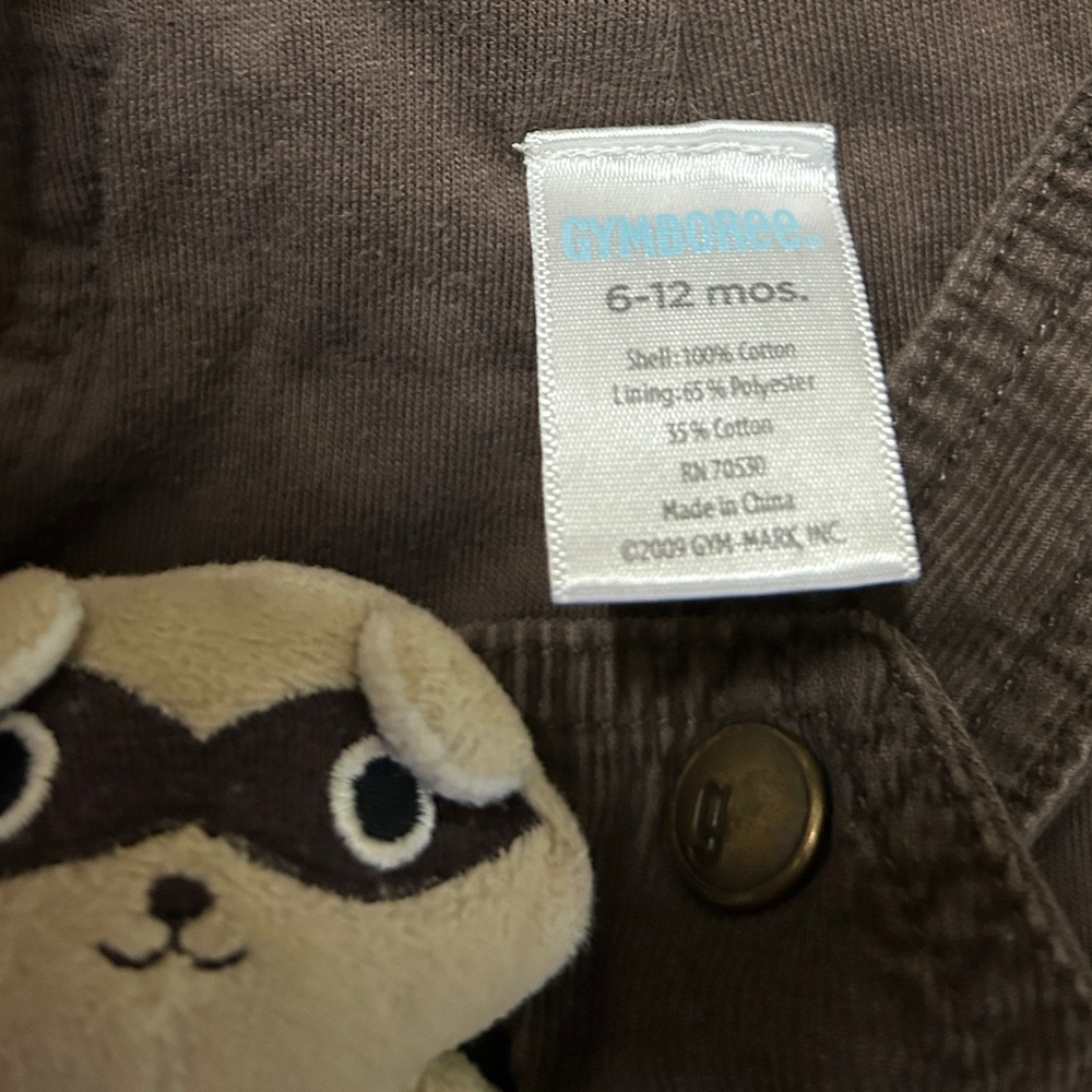 Gymboree Raccoon Overalls - Picture 4 of 4